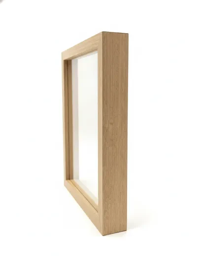 Cadre photo 3D bois — vue 3